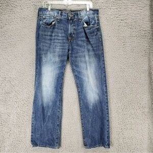 American Eagle Outfitters Jeans Mens 34x32 Dark Wash Cotton Mid Rise Straight